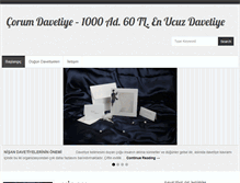 Tablet Screenshot of corumdavetiye.com
